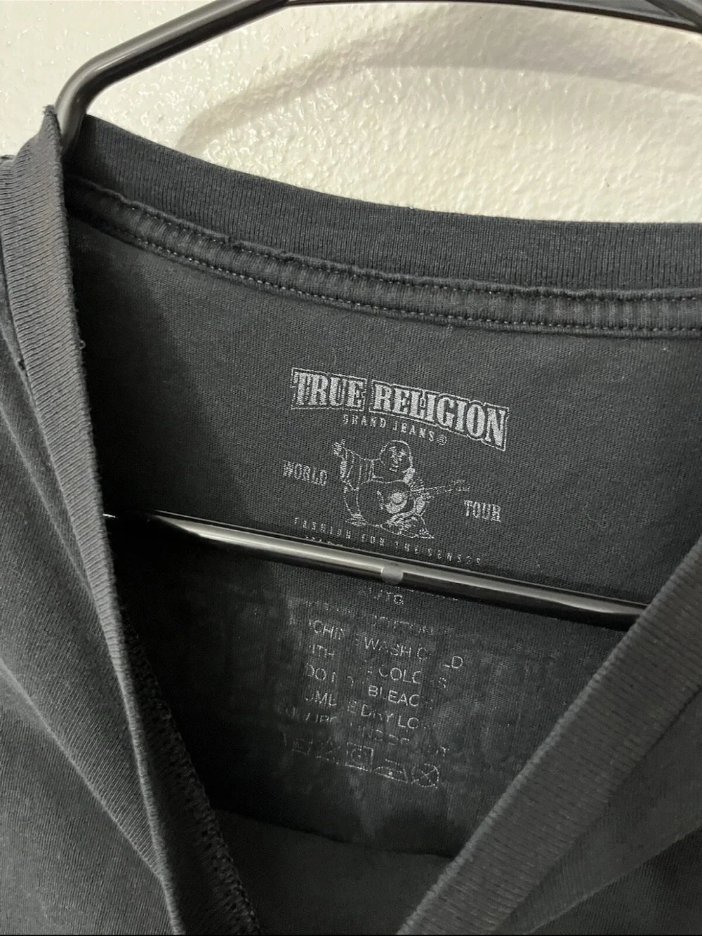 True Religion Black Short Sleeve Graphic Tee